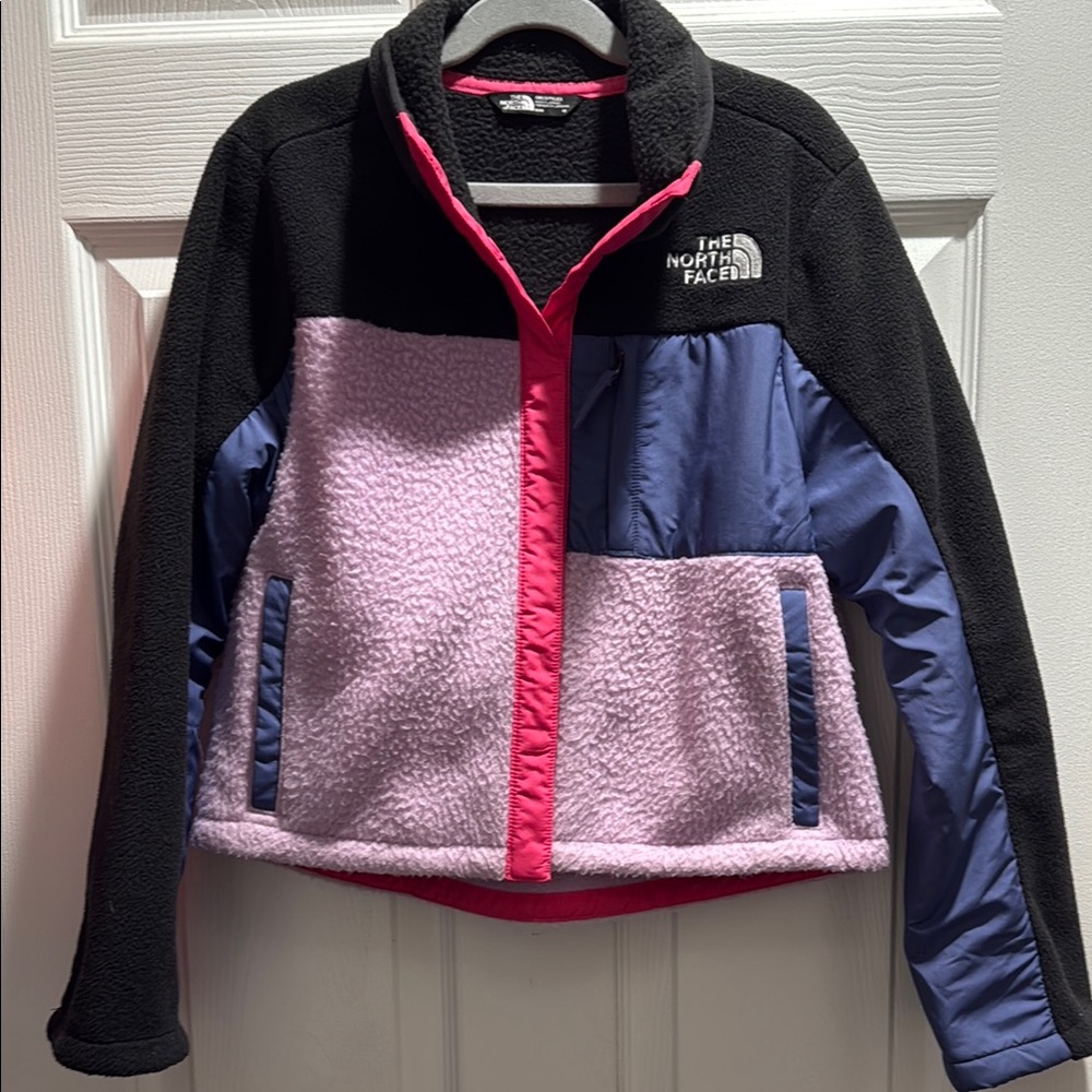 The North Face Fleece Jacket - Black, Pink, and Blue